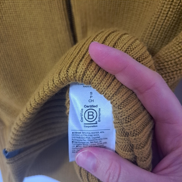 Athleta En Route Full Zipper Sweater Warm Harvest Gold Small NWT - Picture 10 of 10